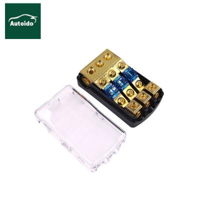 China High Quality Alloy Material Copper 0/4 Gauge To 4/8 Gauge 60 Mini ANL 3 Amp Way Fuse Holder Distribution Plate for sale