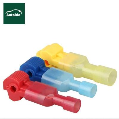 China Wire T-Tap T Shape Insulated Electrical Wire Splice Connectors+Male Quick Crimp Terminal for sale