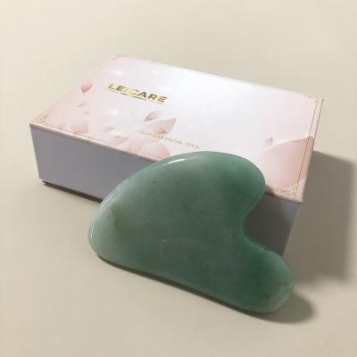 China Obsidian Jade Guasha Board Rose Quartz Guasha Stone Natural Jade Guasha Stone Natural Obsidian Guasha Massager Facial Scraping Tool Kit Custom Logo for sale