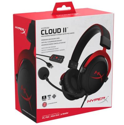 China Perfect Sound Original Hyper X Cloud 2 Gaming Headset High Fidelity 7.1 Edging - Hyper Noise X Cloud 2 II Wired Computer Headsets For English Packing for sale