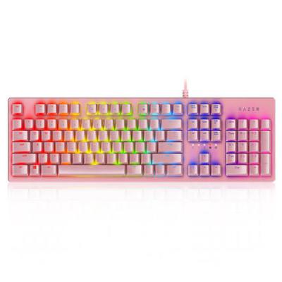 China Game 104 Capacitive Game Keys Gamer Gaming Computer E-sports Keyboard Hunter Optical Axis Razer RGB Mechanical Keyboard for sale