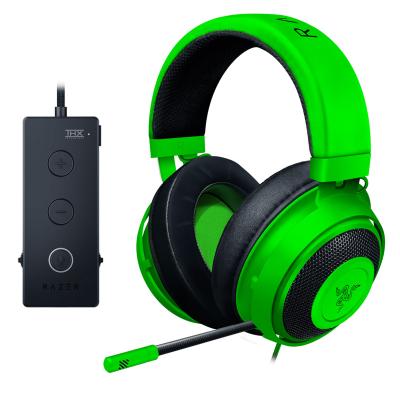 China Earphone Razer Kraken Tournament Edition TE Headset Green and Black Color THX Wired Gaming 3.5mm with USB Jack Headset for sale