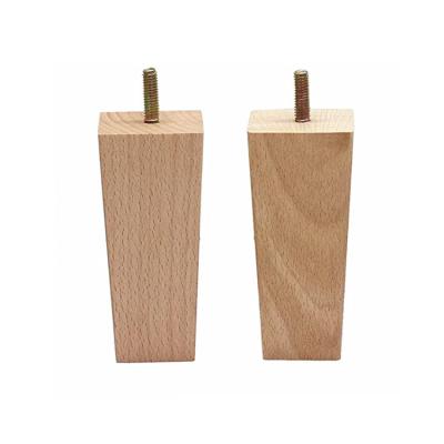 China Factory Traditional Tapered Square Wood Coffee Table Furniture Legs Replacement Legs 5.5 Inch Furniture Legs for sale