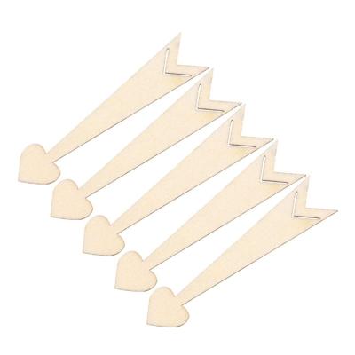 China Traditional custom natural wood unfinished diy craft wood sign board love heart arrow arrow decor from pieces for sale