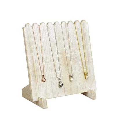 China Luxury Store Minimalist Wholesale Elegant Removable Exhibit Wooden Necklace Holder Necklace Display Racks for sale