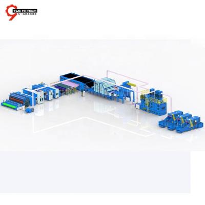 China PET Polyester Geotextile Line Calendering Needle Punching Line Reinforced Via High Speed Needle Punching Machine for sale