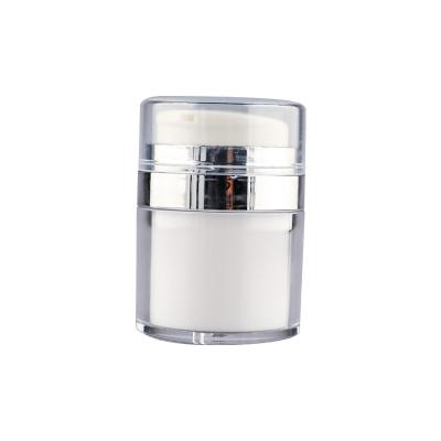 China Cosmetic in stock 15G 30G 50G 100G acrylic vacuum cream airless jar wholesale for cosmetic packaging for sale