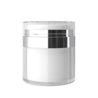 China Hygienic Refillable PMMA Environmental Friendly Cosmetic Airless Jar With Airless Pump For Cream for sale