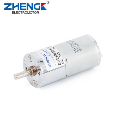 China Mahjong table ZHENGKE 12v DC speed motor ZGA25RP 25mm diameter 20RPM 2.5KG.CM HIGH TORQUE FOR SMART LOCK for sale