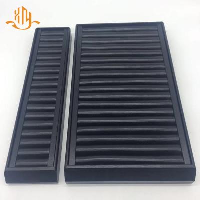 China Rings Show XIANGYU Factory Custom Special Black Leather Jewelry Rings Inserts Display Tray for sale