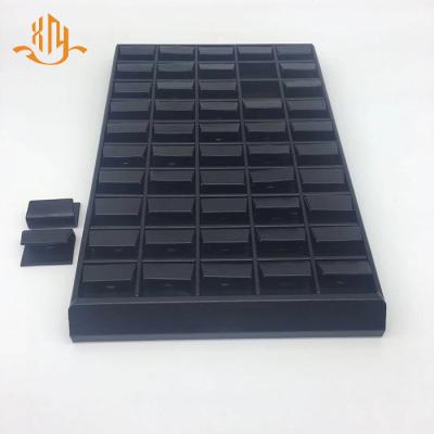 China Earrings show XIANGYU factory custom special big black leather jewelry earrings show tray for sale