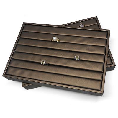 China Custom Leather Jewelry Display XIANGYU Counter Jewelry Display Tray Units Nice for sale