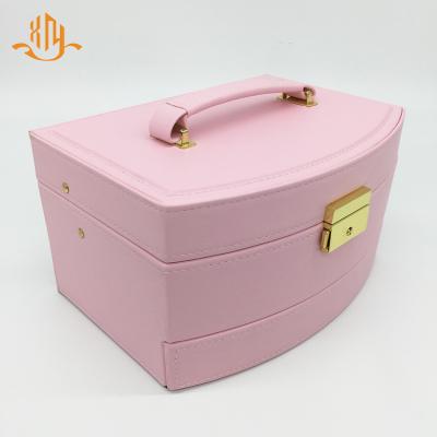 China XIANGYU OEM Luxury Custom PU Leather Travel Jewelry Storage Storage Cases for sale