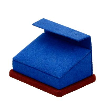 China 2021 Earring Display Fashion Wholesale Custom Blue Microfiber Jewelry Earring Display Stand for sale