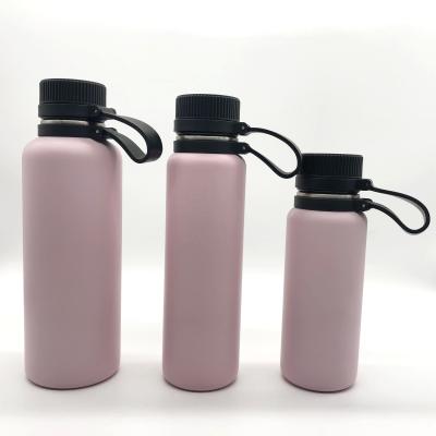 China PORTABLE Silicone Handle Stainless Steel Thermos Bottle Vacuum Cup Sports Bottle for sale