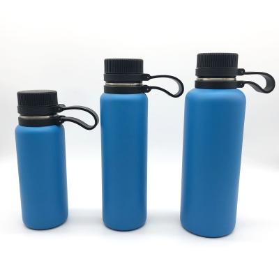 China PORTABLE silicone handle stainless steel bottle vacuum cup sports bottle thermal travel bottle for sale