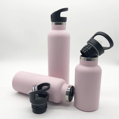 China Minimalist Double Wall Vacuum Insulated Stainless Steel Wide Mouth Sports Water Bottle With Straw Lid Vacuum for sale