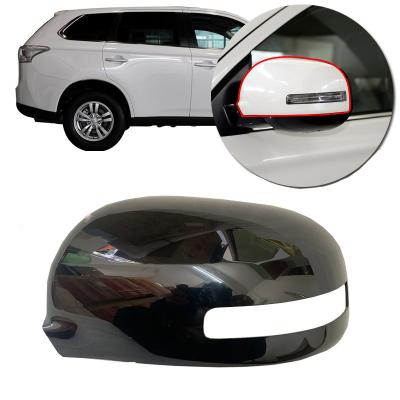 China Unpainted Exterior Trim Cover CAPQX Rear View Mirror Cover Rear View Mirror Cover Hood Shell For For Outlander 2013 2014 2015 2016 2017 for sale