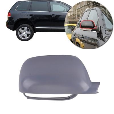 China Unpainted Exterior Trim Cover Rearview Mirror Cover Rear View Mirror Cover Hood Shell CAPQX For For VW Touareg 2003 2004 2005 2006 2007 for sale