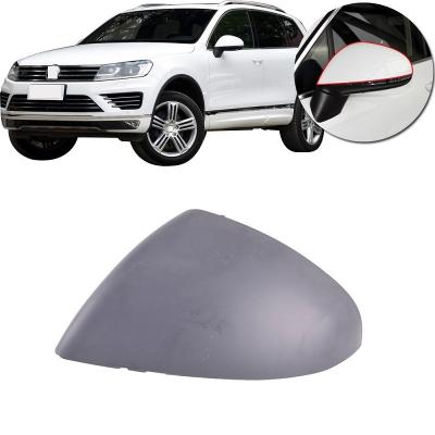 China Unpainted Exterior Trim Cover Rearview Mirror Cover Rear View Mirror Cover Hood Shell CAPQX For For VW Touareg 2011-2017 for sale