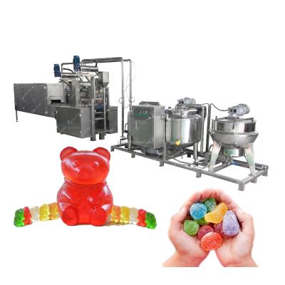 China food & Full automatic CAM schwara beverage factory high efficiency maker gummy candy making machine with fresh candy molds for sale