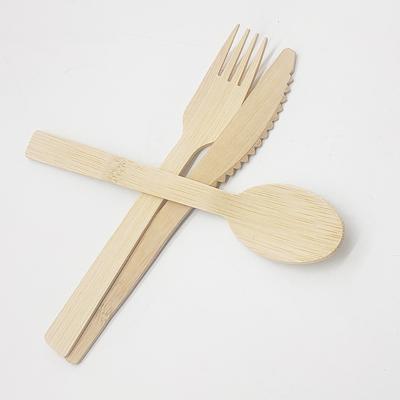 China China Factory Price Eco-Friendly Best Bamboo Knife Fork And Spoon Sets Disposable Bamboo Cutlery Set For Picnics for sale