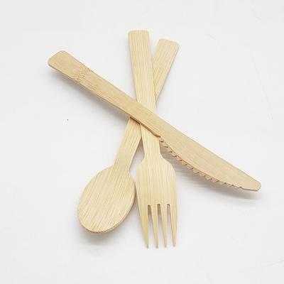 China China Manufacturer Eco-friendly Wholesale Disposable 170 Bamboo Cutlery Set On Supermarket Sale for sale