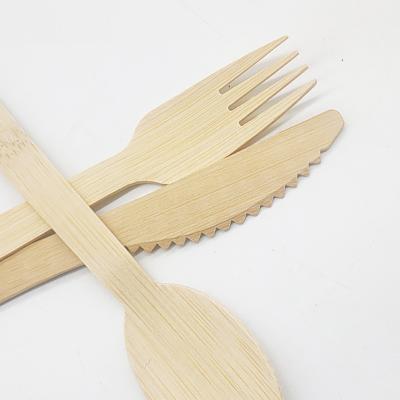 China 100% Bamboo Eco-friendly Cheap Price Disposable Bamboo Cutlery Set Eco-friendly for sale