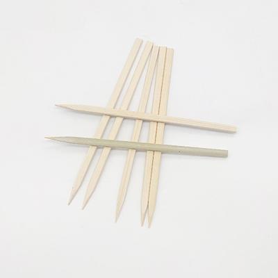 China Eco Easily Cleaned Green Disposable Bamboo 9cm Gun Stick Skewer With Custom Logo for sale