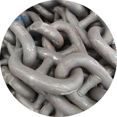 China Flush Butt Welded Cast Steel 78mm Greece Anchor Chain Price With CCS Certificate for sale