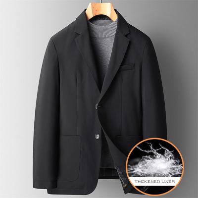 China Anti-Wrinkle Winter Warmth Business Single Breasted Mens Single Breasted Long Sleeve Men's Down Feather Blazer for sale