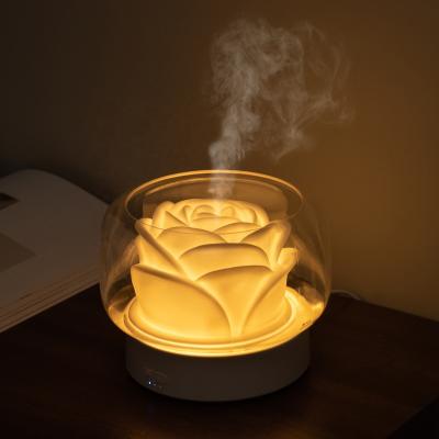 China Best Household Oil Aroma Diffuser 2021 New Ultrasonic Essential Oil Humidifier Aromatherapy With 7 Colored Light for sale