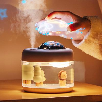 China Outdoor USB Portbale 2000mAh Battery Rechargeable Humidifier Air Lamp Projection Micro-earth Water Park Umidifier for sale