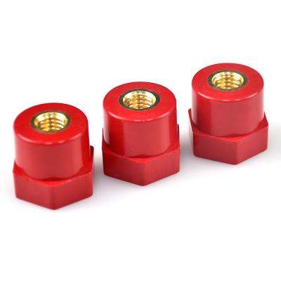 China JYZ 20*32mm M8 BMC High Voltage Material Post OEM Resin Standoff Insulators Red Busbar Insulated Customized for sale