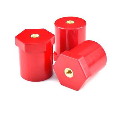 China JYZ SB 40*50mm M8 BMC Post Resin Polyester Standoff InsulatorsBusbar High Voltage Material Red Insulator Insulated Column for sale