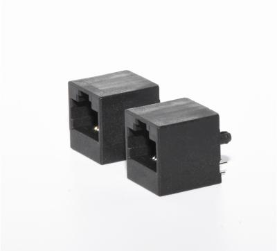 China RJ45 vertical plastic connector 8P8C 90 degree network port RJ45 network port female connector RJ45-1 for sale