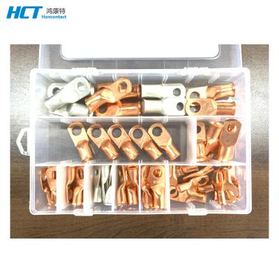 China A.W.G. Copper Terminal Hook Auto Electric Connecting Copper Tube Cable Electrical Bollard support 4/0*3/8 for sale