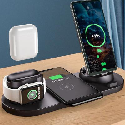 China Office Room Outdoor Household Traveling Universal 3 in 1 Magnetic Logo 4 in1 Mobile Phone Wireless Charging Dock Q.I. 6 Charger for Apple iphone 14 13 for sale