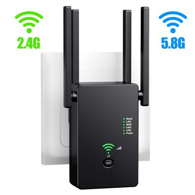 China Wireless Booster 1200mbps Dual Band Signal 2.4GHz and 5.8GHz Wifi Repeater Chain Supplement Compatible With Kinds Of AC1200M Router for sale