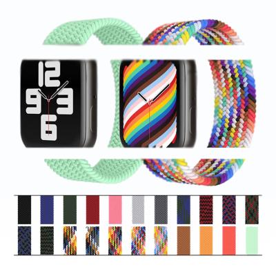 China Fashion. Hot Selling Nylon Sport Amazon Braided Buckle Correa Smart Watch 7 Band Strap For iwatch Apple Smartwatch Strap Se 3 4 5 6 7 for sale