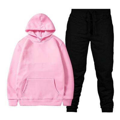 China Breathable Jogger Jogger Pink Pullover Sweater Men Hoodies Two Piece Jogging Sweatshirts Men for sale