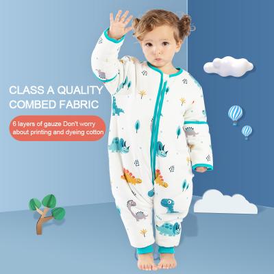 China Spring and Autumn Breathable High Quality 100% Cotton Children's Anti-kick Baby Children's Super Soft Sleeping Bag for sale