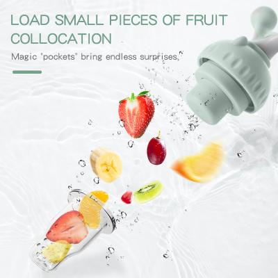 China Baby fruit and vegetable fruit food supplement silicone bite bag BPA free factory direct sales for sale