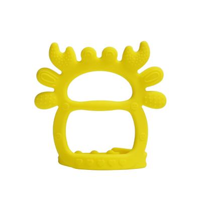 China Toy New Design Soft Sensory Baby Teething Soft Toys Bpa Free Baby Teether Ring Kids Food Grade Silicone Teether for sale