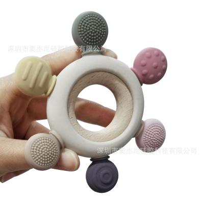 China Soft Toy Food Grade Baby Teether Silicone Beads Baby Silicone Beads Teethers for sale