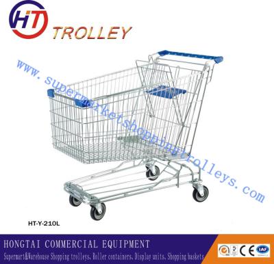 China Customizable Convenience 210L Metal Shopping Carts With Four Wheels for sale