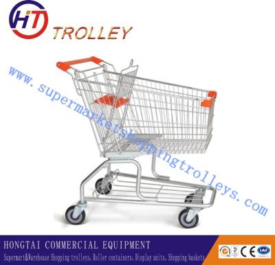 China 100L Unfolding Zinc Planting Retail Shopping Trolley With Wheels for sale