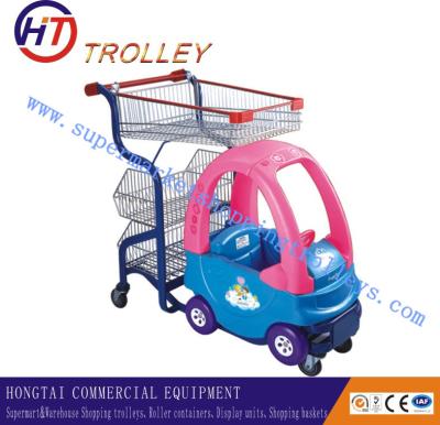 China Lovely Chrome Plated Baby / Children Shopping Carts With Wire Basket for sale