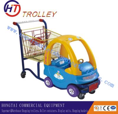 China Plastic Mini Toy Car Children Four Wheeled Shopping Carts with Logo Printed for sale