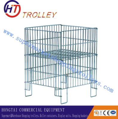 China Foldable Metal Wire Display Cage Sample Display Racks For Grocery store for sale